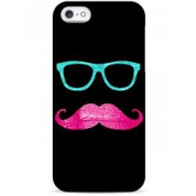 фото Чехол смешной хипстер с розовыми усами - iPhone 5 / 5S / 5C Think Trendy