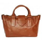 фото Женская сумка из гладкой кожи цвета тобакко KAPLE