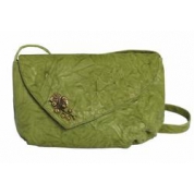фото Зеленая сумка из жатой кожи с металлическим декором от Marimann