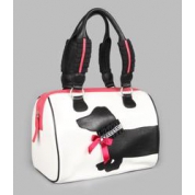 фото Белая сумка Maria Tomassini с красным кантом 