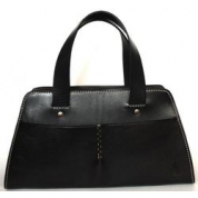 фото Строгая деловая черная женская сумка итальянской Toscanella