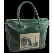 фото Зеленая кожаная женская сумка ручной работы 