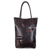фото Темно-коричневая кожаная женская сумка Studio De