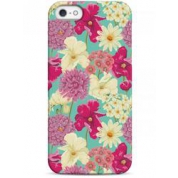 фото Чехол яркий цветочный принт на бирюзовом - iPhone 5 / 5S / 5C Sahar cases