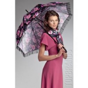 фото Зонт-трость женский + платок Guy De Jean Fs-candeur/foulard, розово-черный