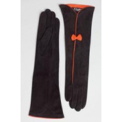 фото Перчатки женские Sauso L4536 8, черные с оранжевым