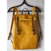 фото Кожаный женский рюкзак VIRRONEN, желтый