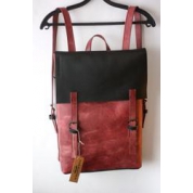фото Красно-черный женский рюкзак VIRRONEN, ручной работы