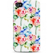 фото Чехол акварельные букеты гортензий - iPhone 4 / 4S Sahar cases