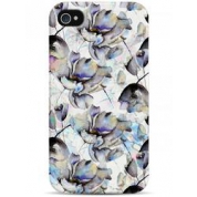 фото Чехол черно-белые акварельные цветы - iPhone 4 / 4S Sahar cases