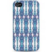 фото Чехол вертикальный синий узор - iPhone 4 / 4S Sahar cases