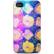 фото Чехол цветочный принт в неоновом свечении - iPhone 4 / 4S Sahar cases