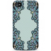 фото Чехол узоры на голубом фоне в горошек - iPhone 4 / 4S Sahar cases