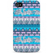 фото Чехол фиолетово-голубой узор - iPhone 4 / 4S Sahar cases