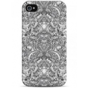 фото Чехол черно-белый мистический узор - iPhone 4 / 4S Sahar cases