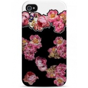 фото Чехол черно-белый рисунок с цветами - iPhone 4 / 4S Sahar cases