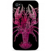 фото Чехол графичный омар на черном фоне - iPhone 4 / 4S Sahar cases