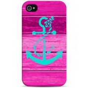 фото Чехол голубой якорь на розовом дереве - iPhone 4 / 4S case Sahar cases