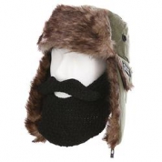 фото Шапка мужская с бородой Beard Head Trapper Classic Black Beard