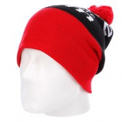 фото Шапка мужская с помпоном Diamond I Am Fold Beanie Red/Black