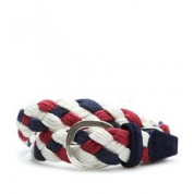 фото Ремень мужской Anderson's Slim Vintage Woven Canvas Navy/Red/White