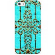 фото Чехол бронзовый узор на бирюзовом фоне - iPhone 5 / 5S / 5C Sahar cases