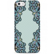 фото Чехол узоры на голубом фоне в горошек - iPhone 5 / 5S / 5C Sahar cases