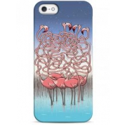 фото Чехол лабиринт Розовые фламинго - iPhone 5 / 5S / 5C Sahar cases