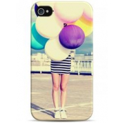 фото Чехол девушка с цветными воздушными шарами - iPhone 4 / 4S Sahar cases