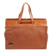 фото Кожаная женская сумка Jacky & Celine, коричневая